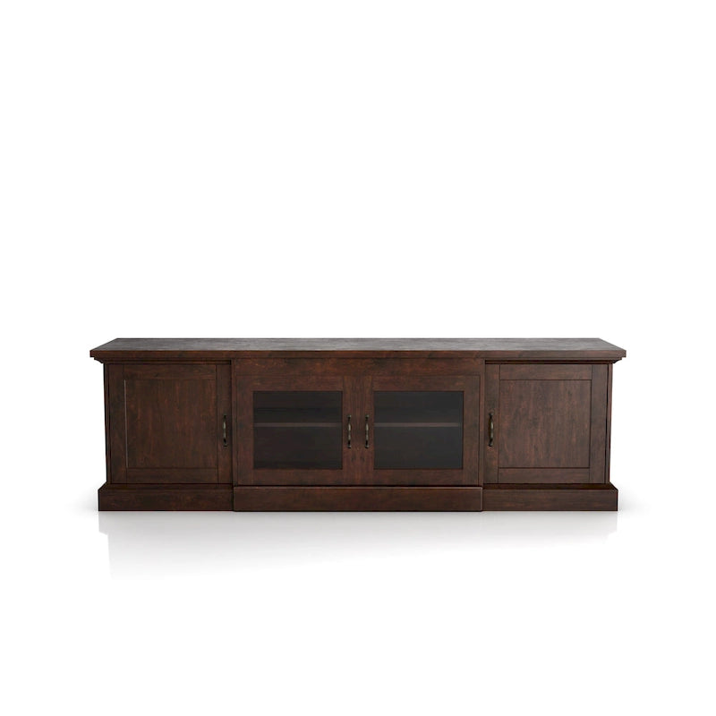 Rustic 68-inch Multifunctional Storage TV Console - Espresso/Walnut - Fits up to 66" TVs