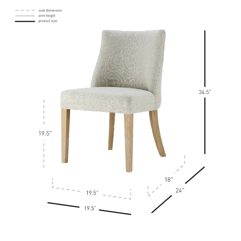 New Paris Fabric Chair, (Set of 2)