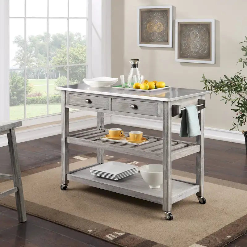 Firebranch Wire-brush Kitchen Cart