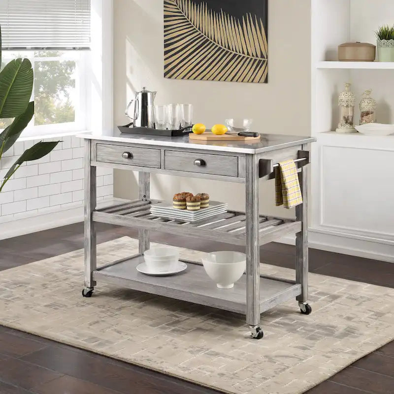 Firebranch Wire-brush Kitchen Cart