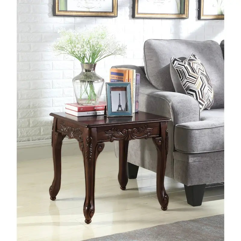 Traditional Ornate Detailing End Table
