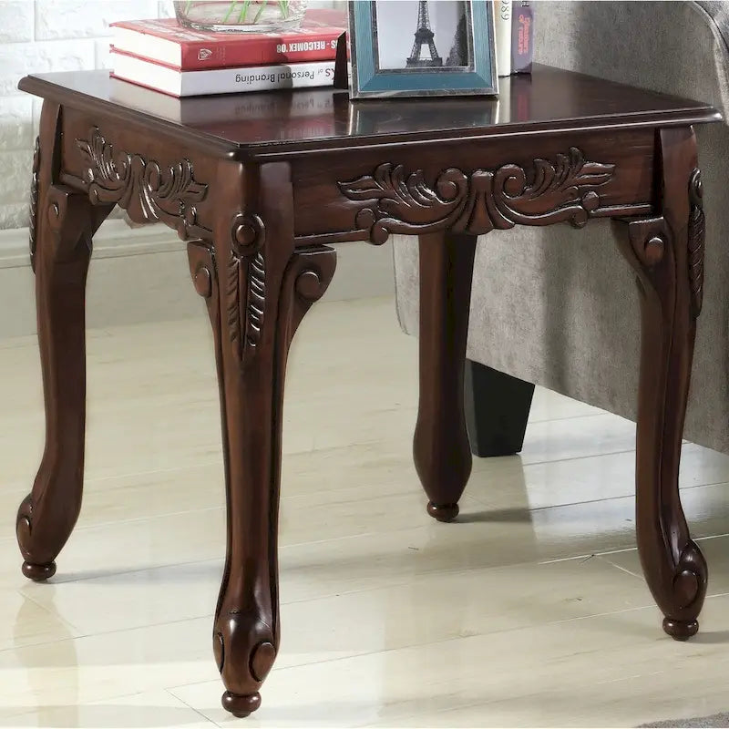 Traditional Ornate Detailing End Table