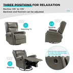 Baksoho Contemporary Faux Leather Swivel Nursery Chair with Metal Base by HULALA HOME