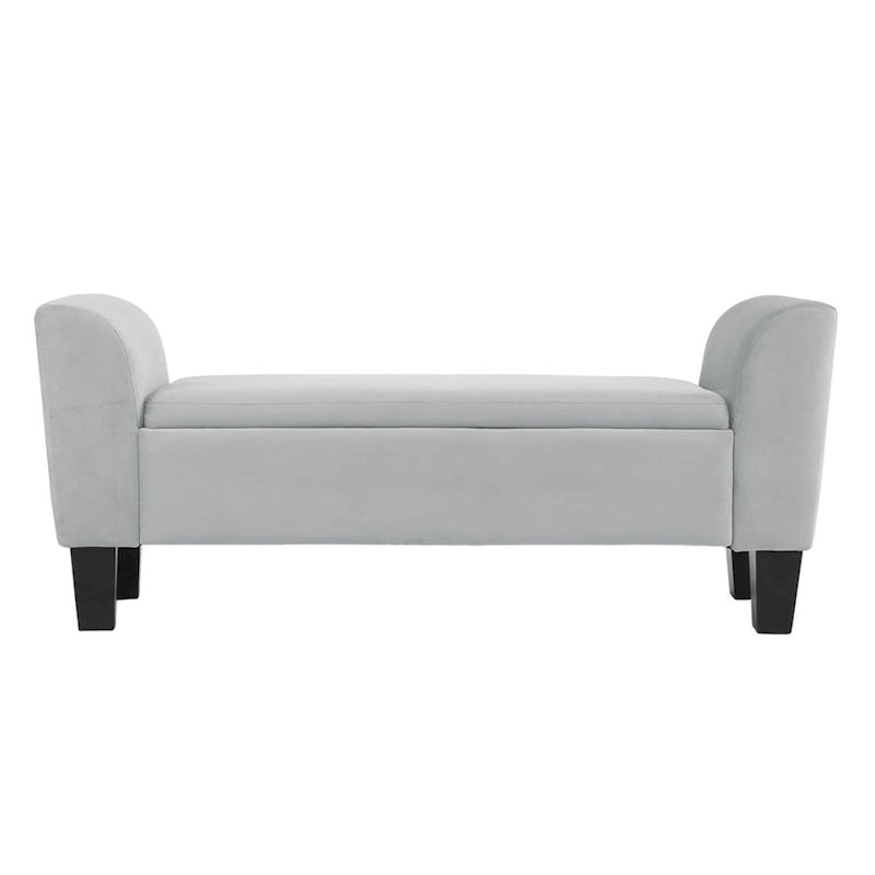 Mila Velvet Ottoman Bench with Storage - 16.5L x 55W x 23H