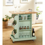 Simple Living Hampton Rolling Kitchen Cart with Wine Storage