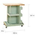 Simple Living Hampton Rolling Kitchen Cart with Wine Storage