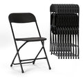 10 Pack Plastic Folding Chair 350lb. Capacity for Events Office Wedding Party Picnic Kitchen Dining
