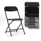10 Pack Plastic Folding Chair 350lb. Capacity for Events Office Wedding Party Picnic Kitchen Dining