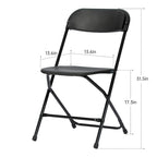 10 Pack Plastic Folding Chair 350lb. Capacity for Events Office Wedding Party Picnic Kitchen Dining