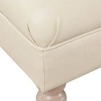 HomePop Classic Tufted Top Long Bench - Faux Leather