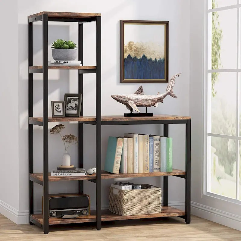 5-Tier L Shaped Kitchen Bakers Rack with Storage Shelf