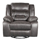 Roundhill Furniture Elkton Manual Motion Recliner, Dark Chestnut