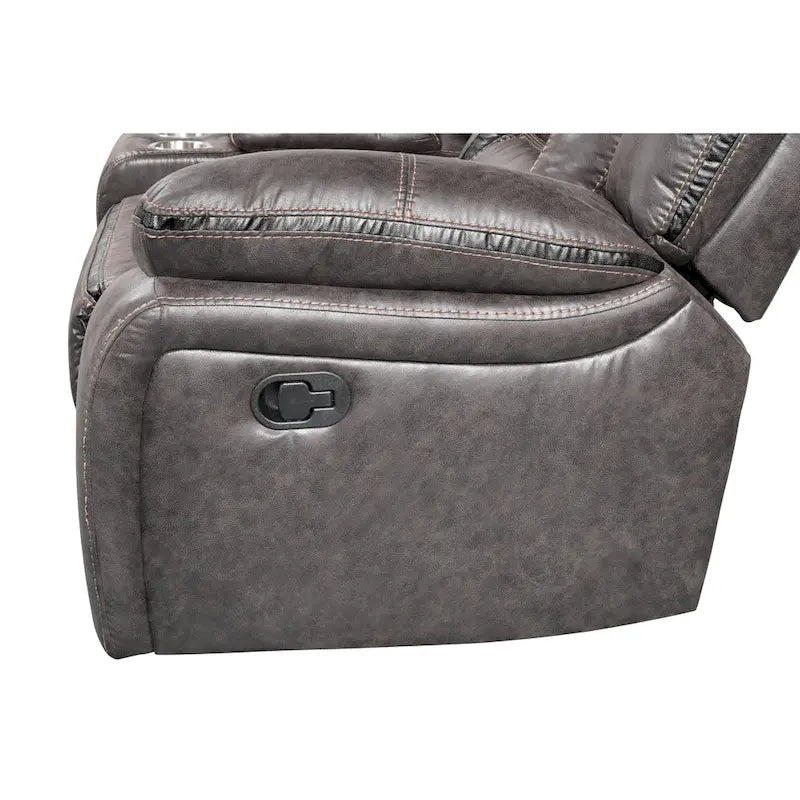 Roundhill Furniture Elkton Manual Motion Recliner, Dark Chestnut