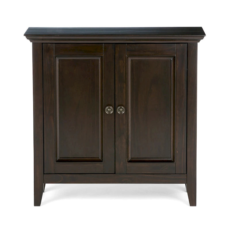 WYNDENHALL Halifax Solid Wood Transitional Low Storage Cabinet - 32w x 14d x 31 h