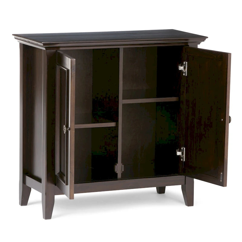 WYNDENHALL Halifax Solid Wood Transitional Low Storage Cabinet - 32w x 14d x 31 h
