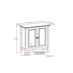 WYNDENHALL Halifax Solid Wood Transitional Low Storage Cabinet - 32w x 14d x 31 h