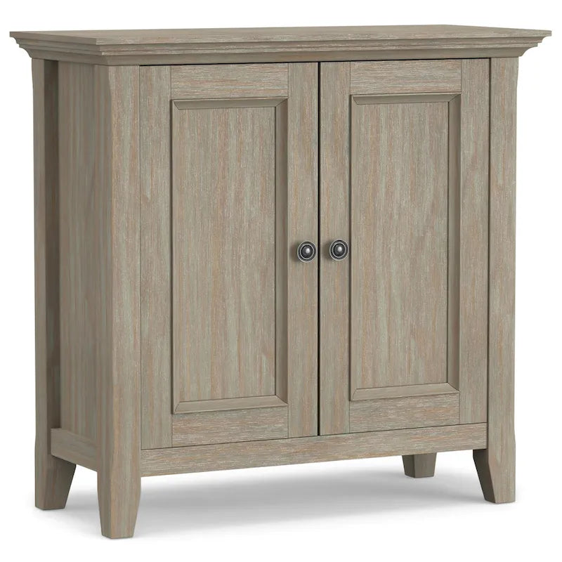 WYNDENHALL Halifax Solid Wood Transitional Low Storage Cabinet - 32w x 14d x 31 h