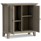 WYNDENHALL Halifax Solid Wood Transitional Low Storage Cabinet - 32w x 14d x 31 h