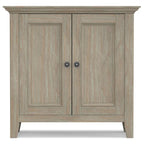 WYNDENHALL Halifax Solid Wood Transitional Low Storage Cabinet - 32w x 14d x 31 h