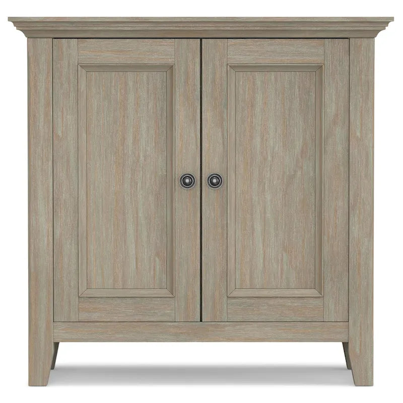 WYNDENHALL Halifax Solid Wood Transitional Low Storage Cabinet - 32w x 14d x 31 h