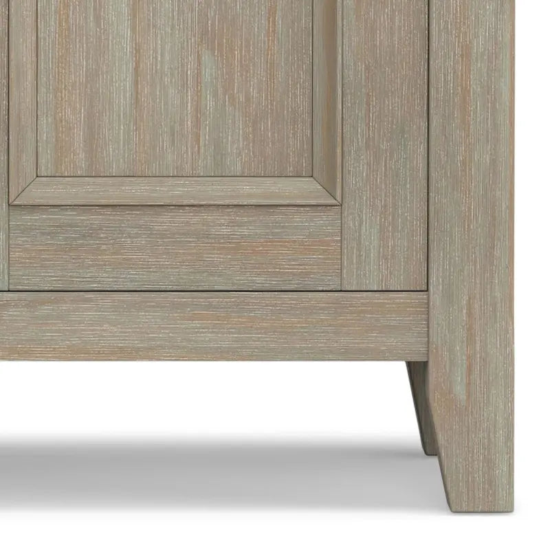 WYNDENHALL Halifax Solid Wood Transitional Low Storage Cabinet - 32w x 14d x 31 h