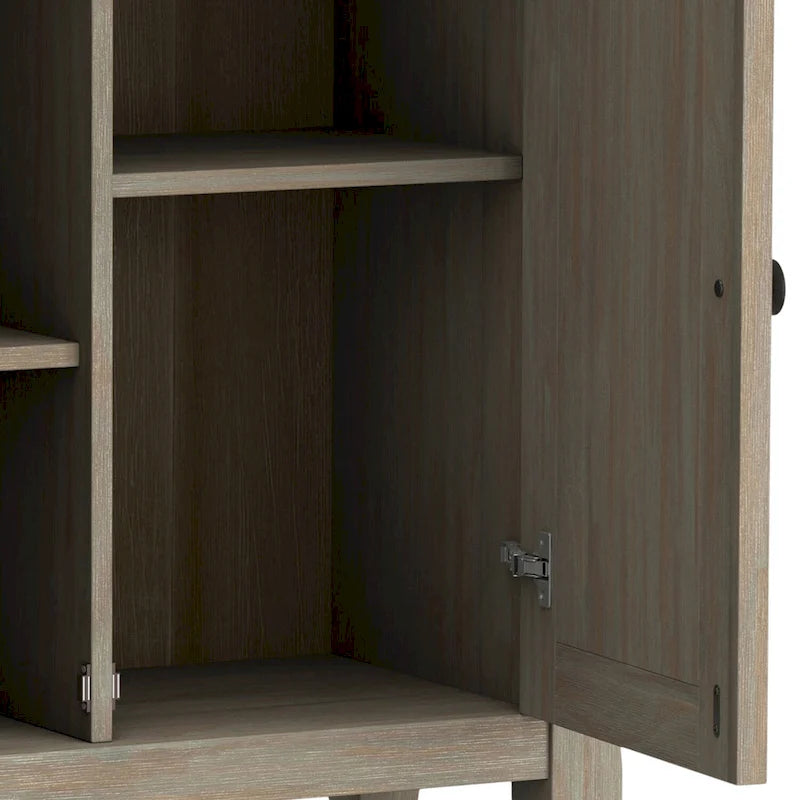WYNDENHALL Halifax Solid Wood Transitional Low Storage Cabinet - 32w x 14d x 31 h