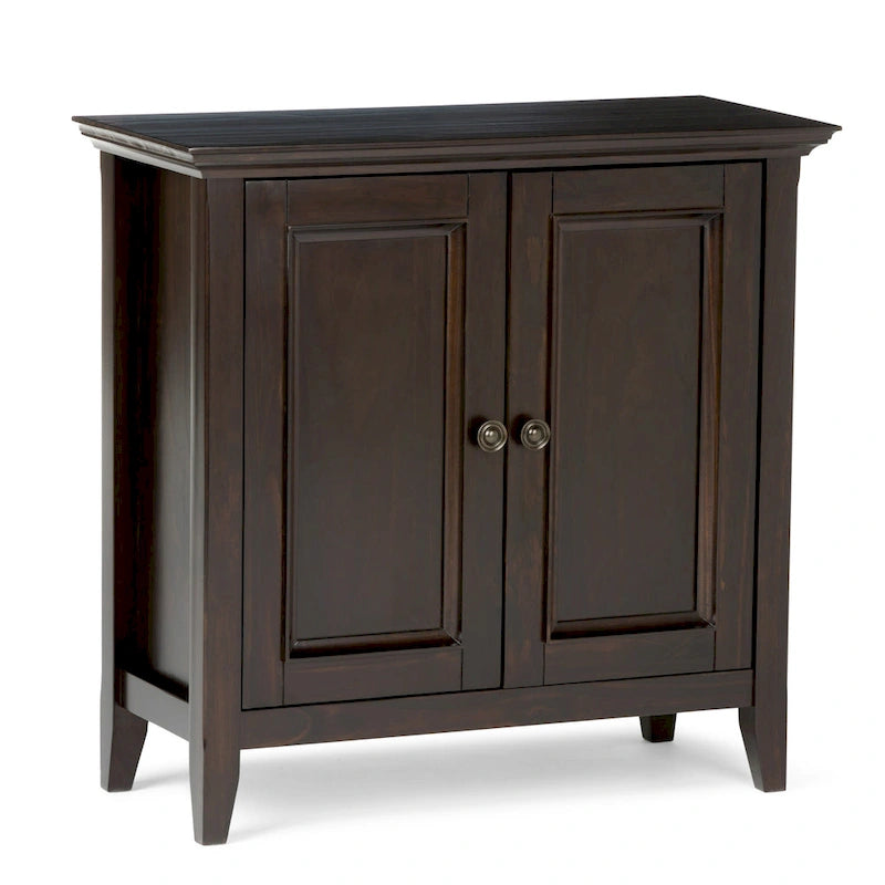 WYNDENHALL Halifax Solid Wood Transitional Low Storage Cabinet - 32w x 14d x 31 h