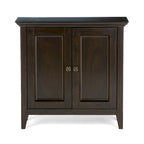 WYNDENHALL Halifax Solid Wood Transitional Low Storage Cabinet - 32w x 14d x 31 h