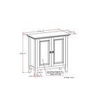 WYNDENHALL Halifax Solid Wood Transitional Low Storage Cabinet - 32w x 14d x 31 h