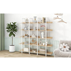 5 Tier Open Bookshelf, Vintage Industrial Style