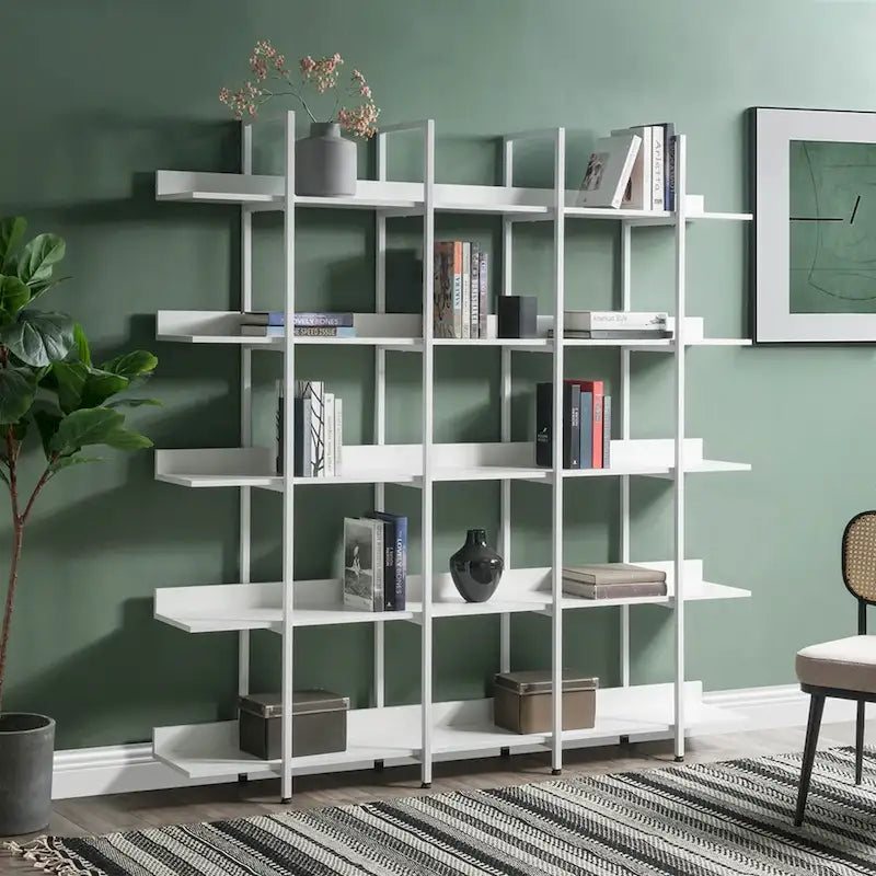 5 Tier Open Bookshelf, Vintage Industrial Style