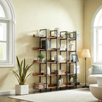 5 Tier Open Bookshelf, Vintage Industrial Style