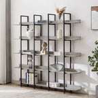5 Tier Open Bookshelf, Vintage Industrial Style