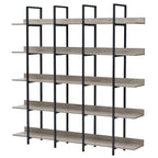 5 Tier Open Bookshelf, Vintage Industrial Style