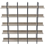 5 Tier Open Bookshelf, Vintage Industrial Style