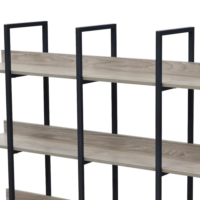 5 Tier Open Bookshelf, Vintage Industrial Style