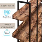 5 Tier Open Bookshelf, Vintage Industrial Style