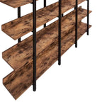 5 Tier Open Bookshelf, Vintage Industrial Style