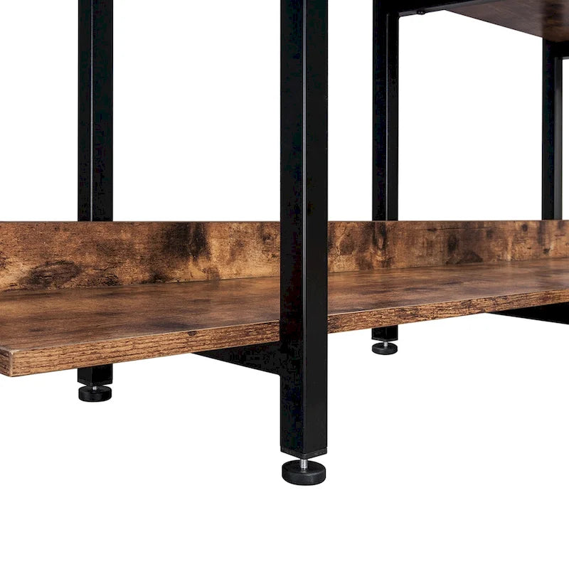 5 Tier Open Bookshelf, Vintage Industrial Style