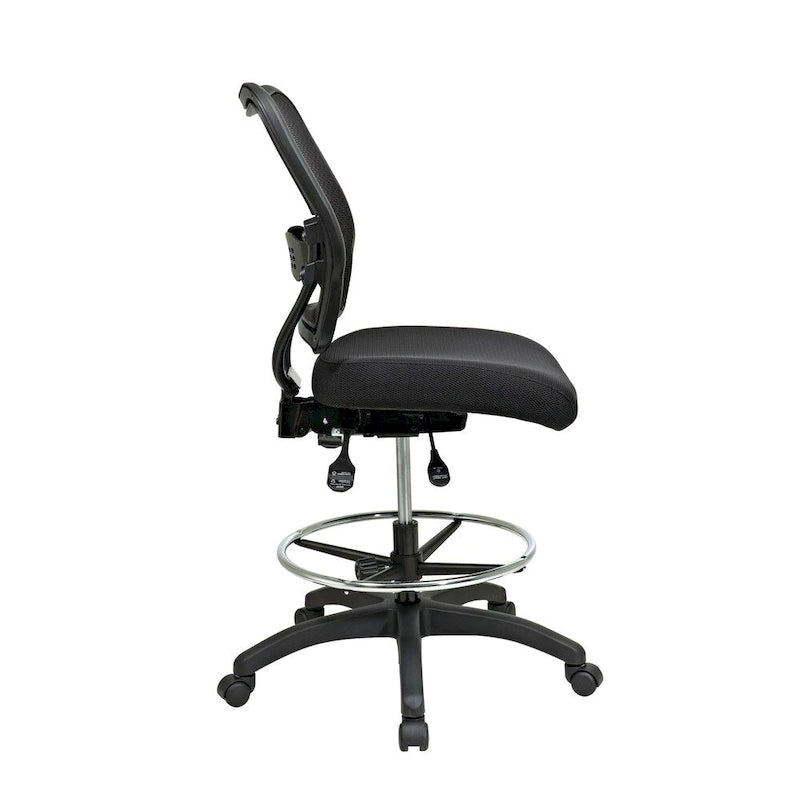 Deluxe Ergonomic MeshBack Drafting Chair with Mesh Seat
