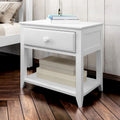 Plank and Beam Nightstand with Drawer and Shelf