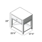 Plank and Beam Nightstand with Drawer and Shelf