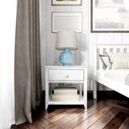 Plank and Beam Nightstand with Drawer and Shelf