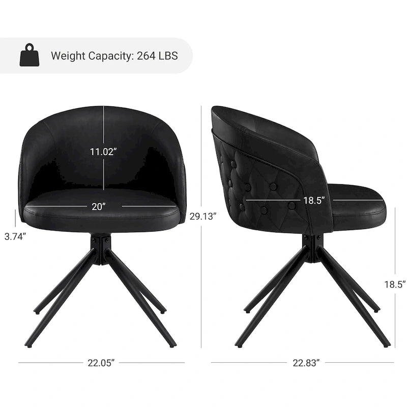 Art Leon Faux Leather Swivel Home Office Chair