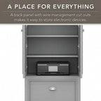 Fairview 60W L Shaped Desk and Storage Cabinet by Bush Furniture