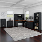 Fairview 60W L Shaped Desk and Storage Cabinet by Bush Furniture