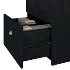 Fairview 60W L Shaped Desk and Storage Cabinet by Bush Furniture