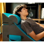 Jaxx Flexx V-Tex Convertible 3 in 1 Gamer Chair, Table, & Ottoman w/ Adjustable Headrest - Vinyl