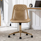 Curved Faux Leather Task Chair Air Lift Office Chair