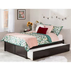 AFI Concord Wood King Platform Bed with Twin XL Trundle